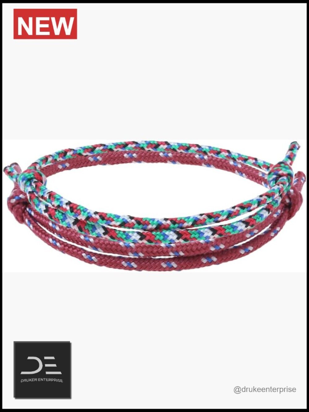Adjustable Waterproof Nautical Rope Bracelet Set of 2